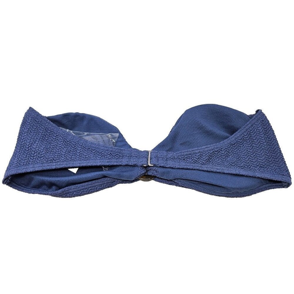 Abercrombie & Fitch O-Ring Bandeau Bikini Top Blue Women’s Size L NEW Beach - Picture 2 of 12